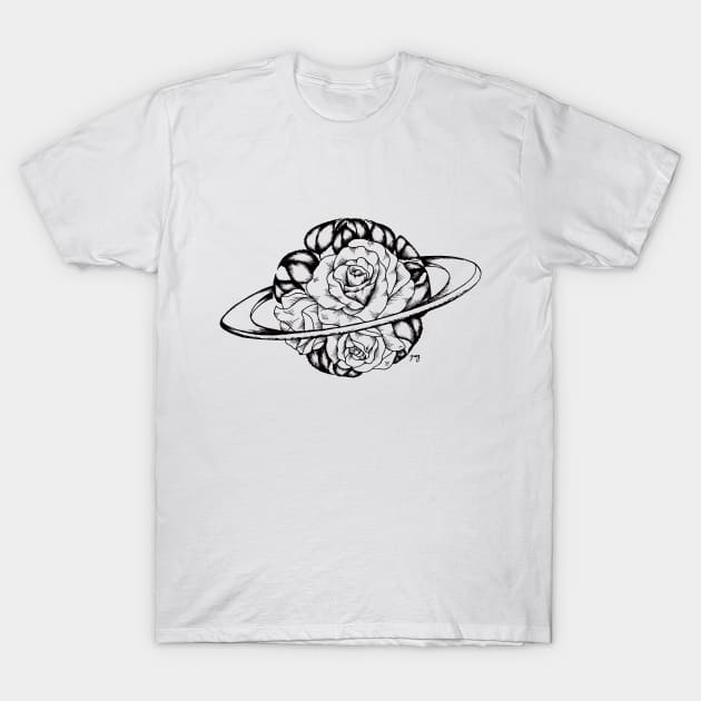 Floral Saturn T-Shirt by Akbaly